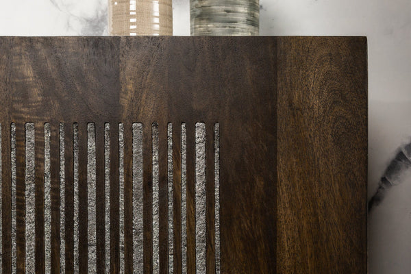 Sideboard Obsidian 177cm Mango Wood Brown Agate