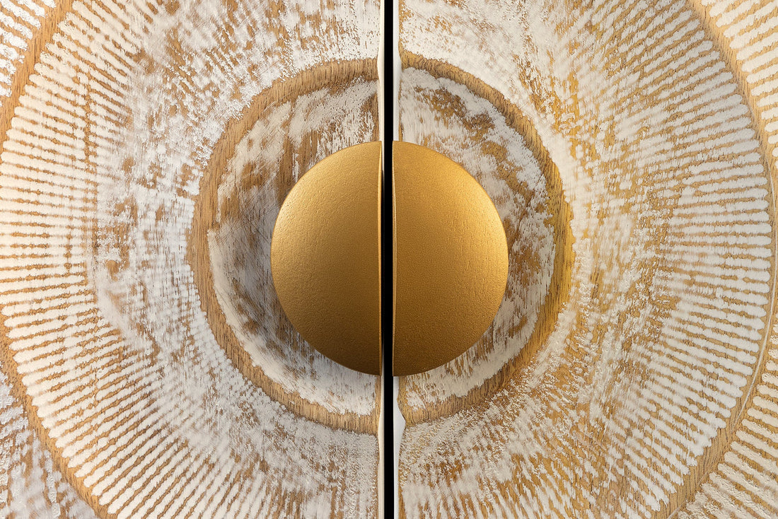 TV Stand Golden Eye 180cm Mango Wood White