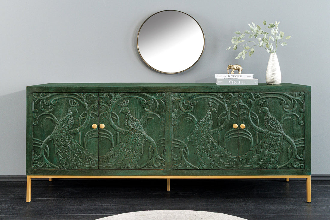 Sideboard Peacock 175cm Mango Wood Green