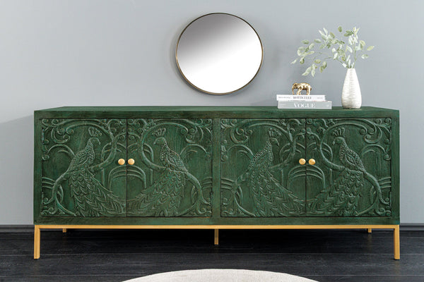 Sideboard Peacock 175cm Mango Wood Green