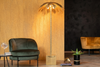 Floor Lamp Coconut Leaves 133cm Metal Gold