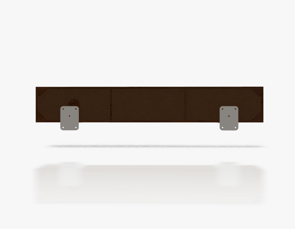 Floating TV Stand Fevo 160cm Acacia Wood Brown 2 Doors 2 Compartments