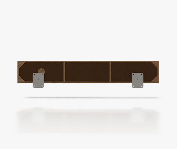 Floating TV Stand Fevo 160cm Acacia Wood Natural 2 Doors 2 Compartments