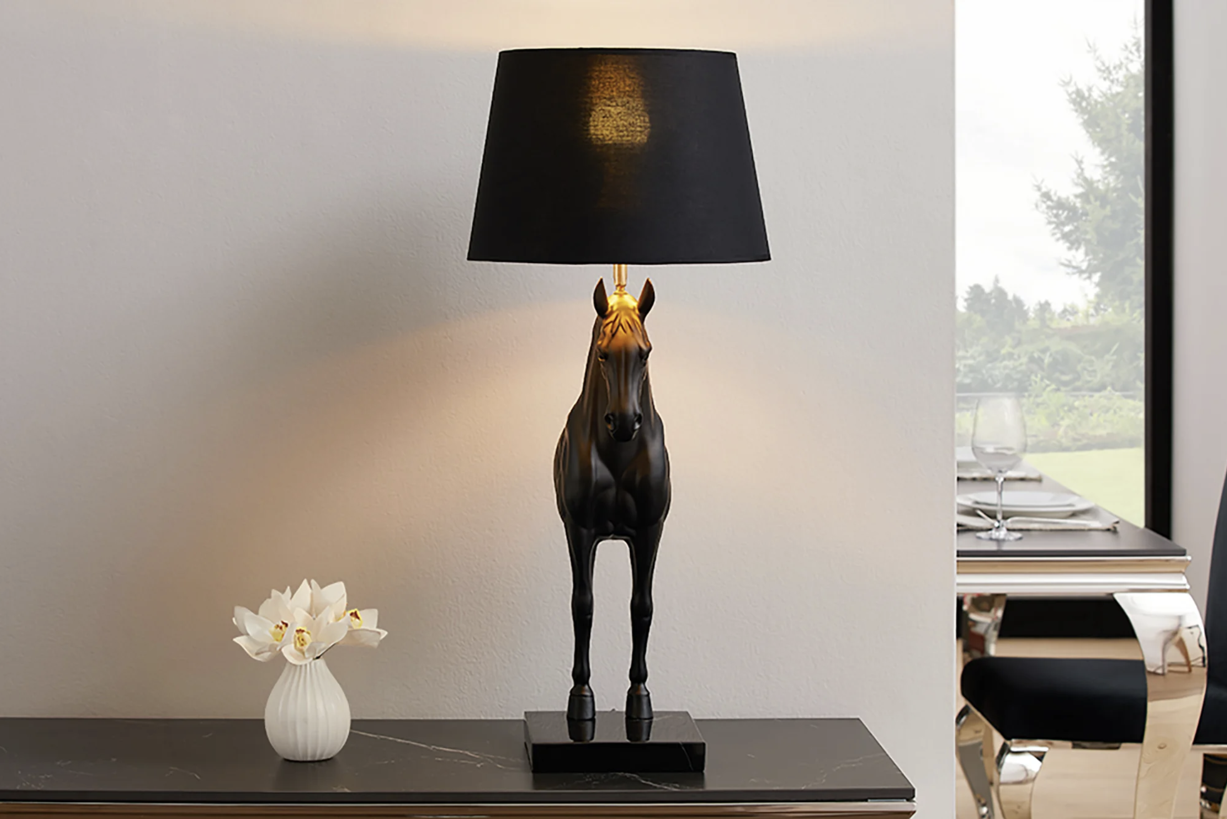 Table Lamp Black Beauty 75cm Black