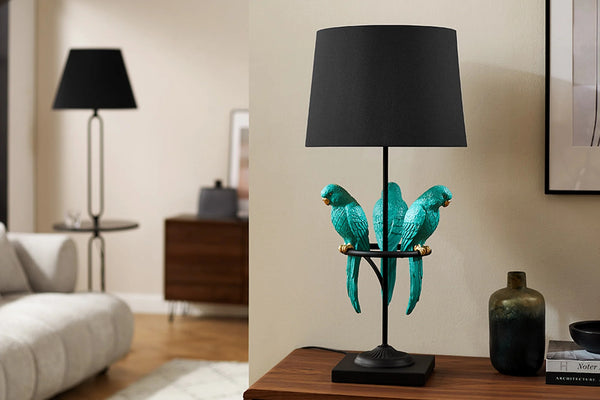 Table Lamp Wildlife 75cm Green Parrots