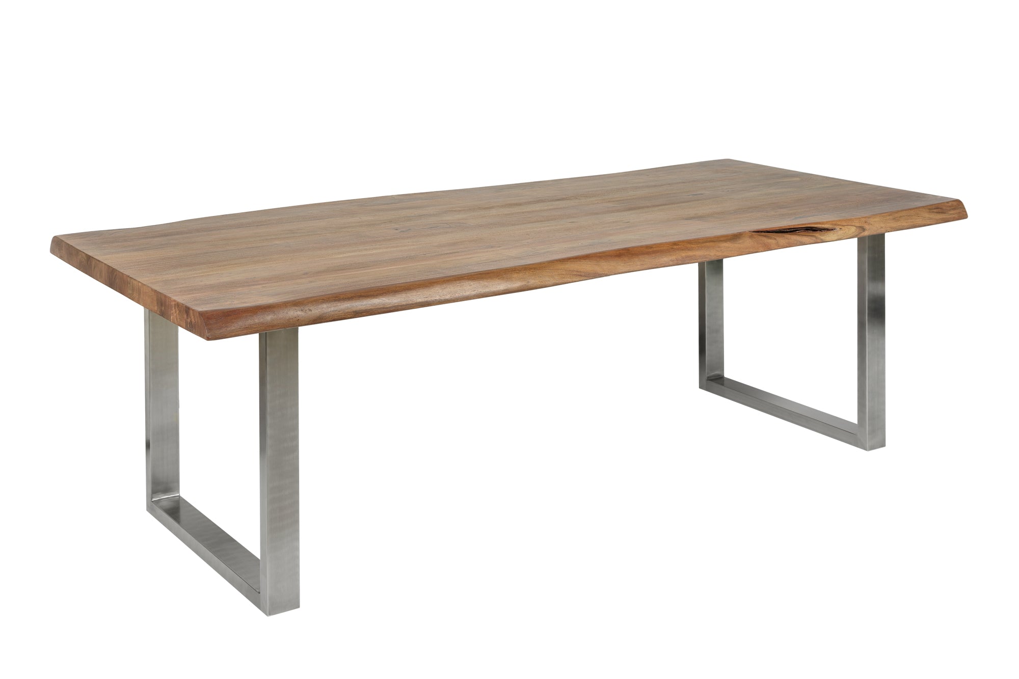 Dining Table Monolith 220cm Acacia Wood Honey 60mm Top