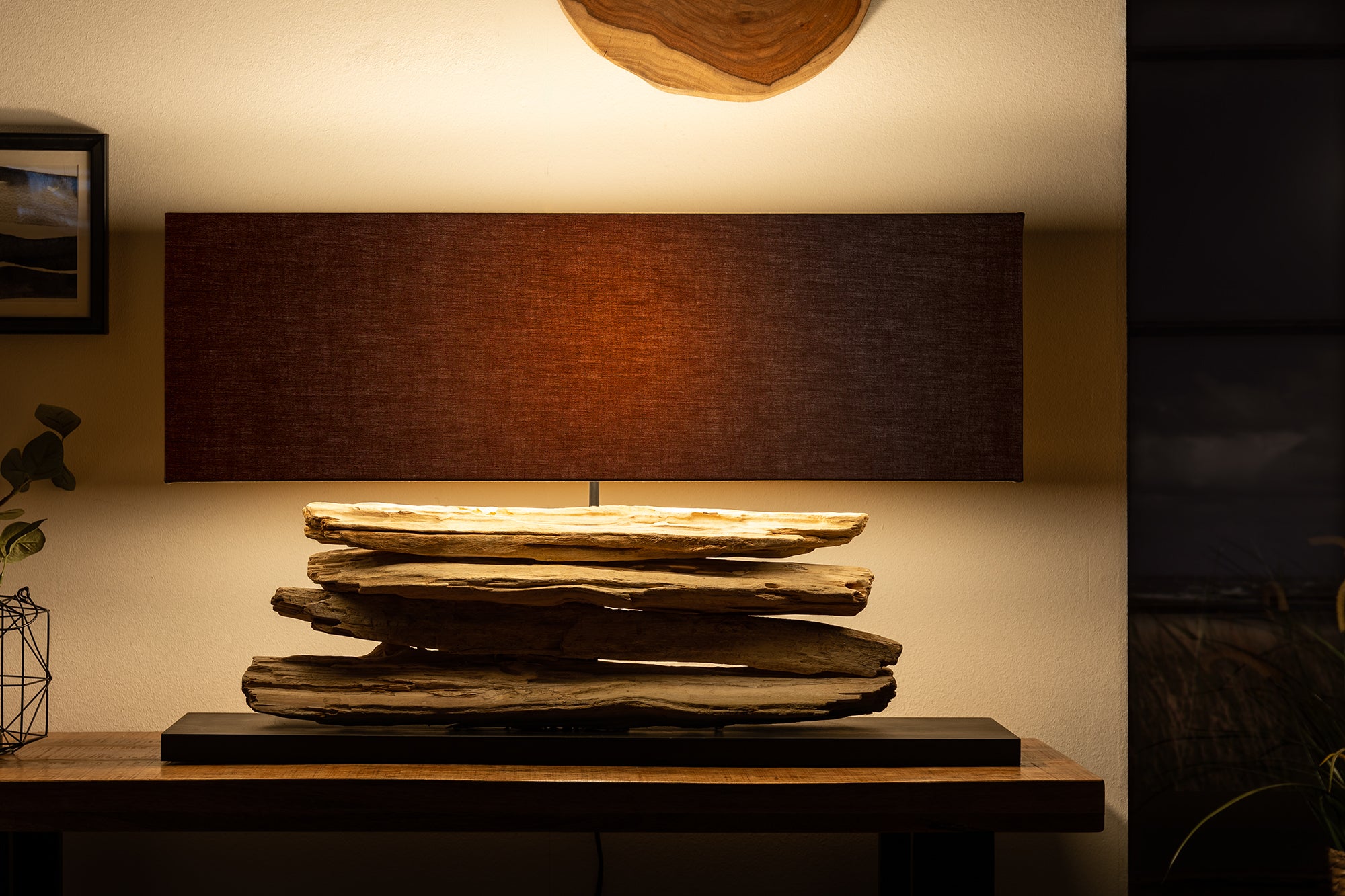 Table Lamp Riverine 80cm Driftwood Black