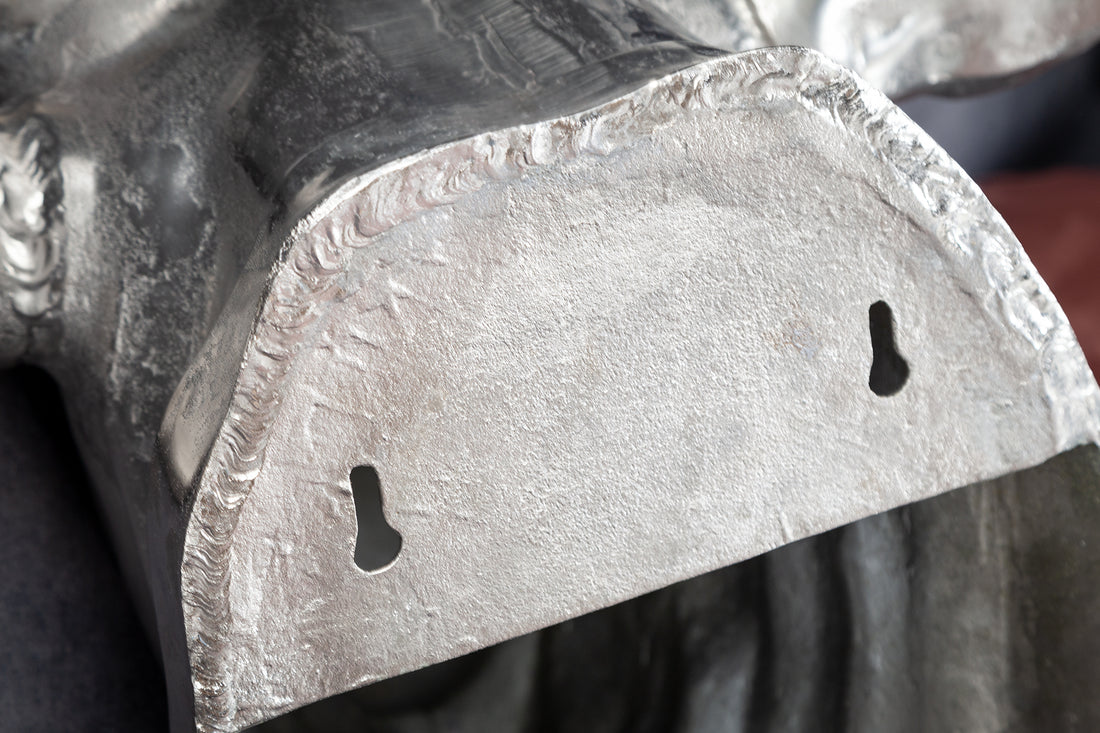 Decorative Bull Head Torero 65cm Metal Silver