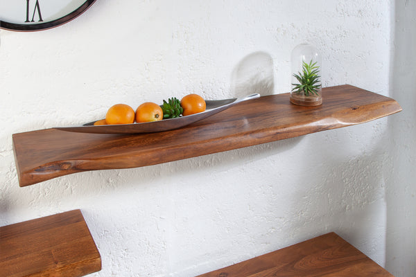 Wall Shelf Monolith 115cm Acacia Wood Honey