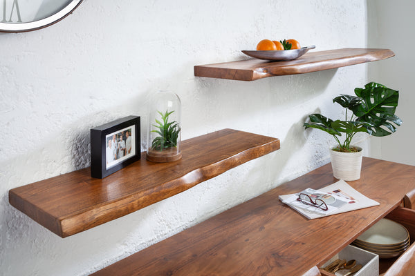 Wall Shelf Monolith 115cm Acacia Wood Honey