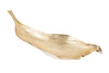 Decorative Bowl Abstract Leaf 64cm Metal Gold