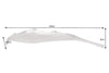 Decorative Bowl Abstract Leaf 64cm Metal Silver