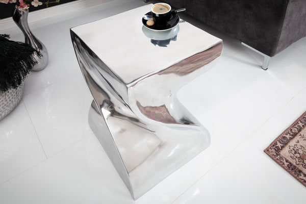Side Table Twist 45cm Silver