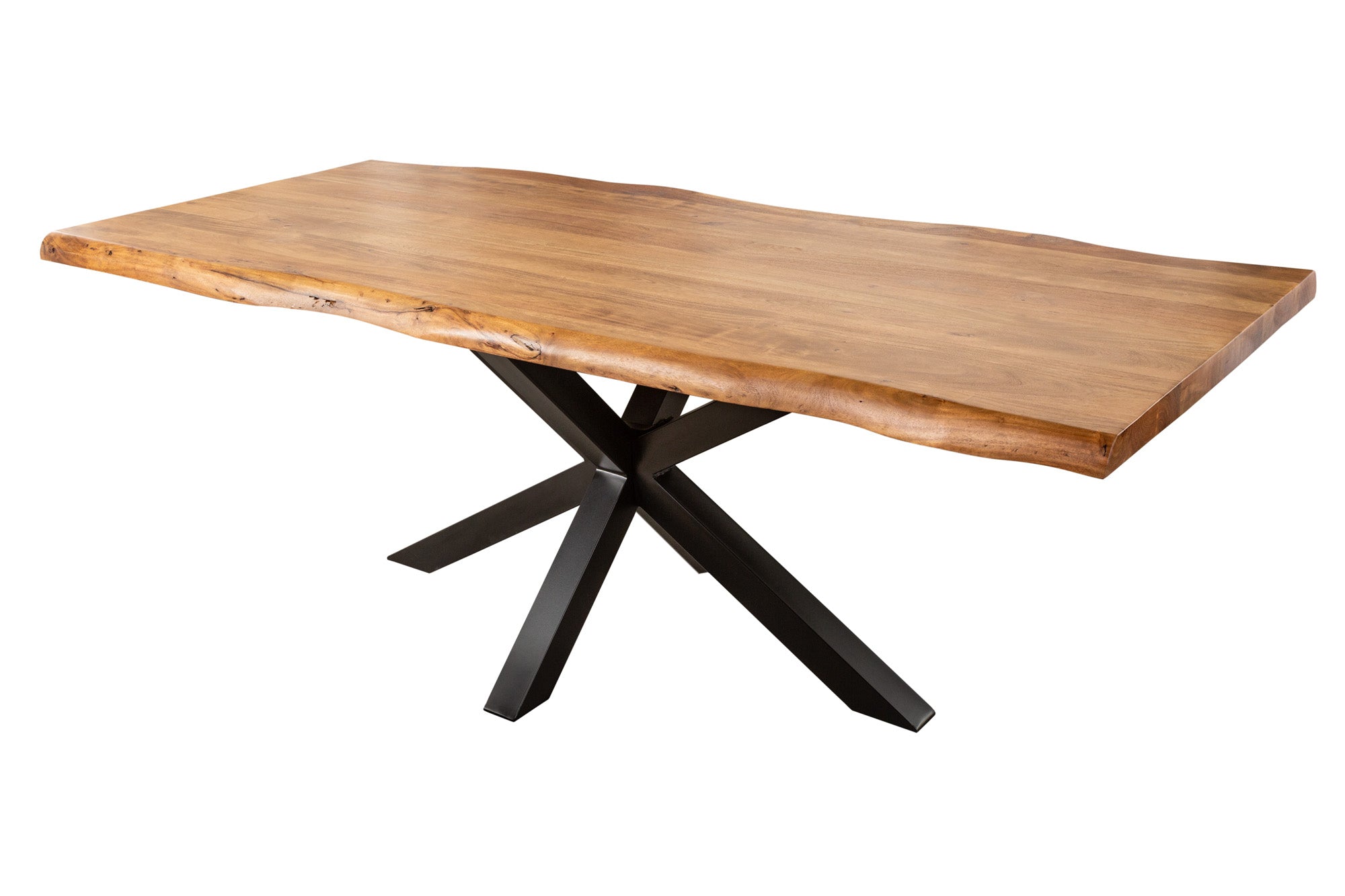 Dining Table Monolith Nature 220cm Acacia Wood Honey X-Frame