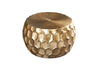 Coffee Table Oasis Round 70cm Hammered Metal Gold