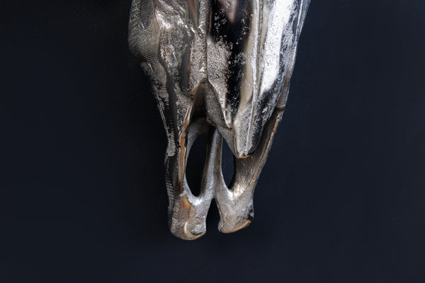 Decorative Skull Matador 70cm Aluminium Silver