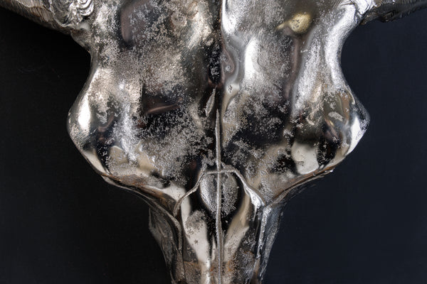 Decorative Skull Matador 70cm Metal Silver