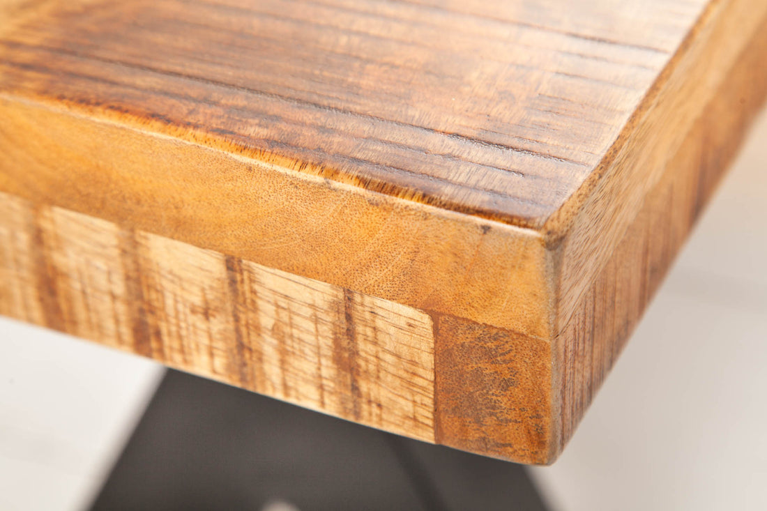 Bench Blacksmith 160cm Mango Wood Natural X-frame