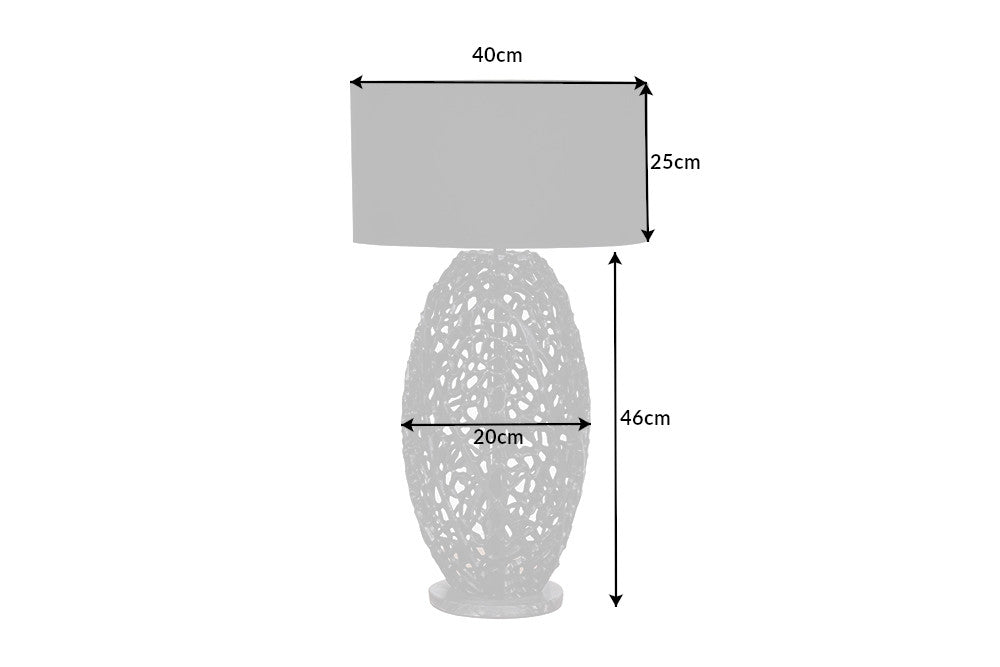 Table Lamp Ambrosia 65cm Metal Black