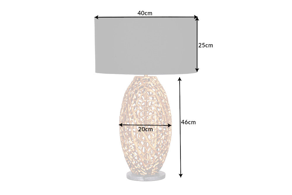 Table Lamp Ambrosia 71cm Metal Gold