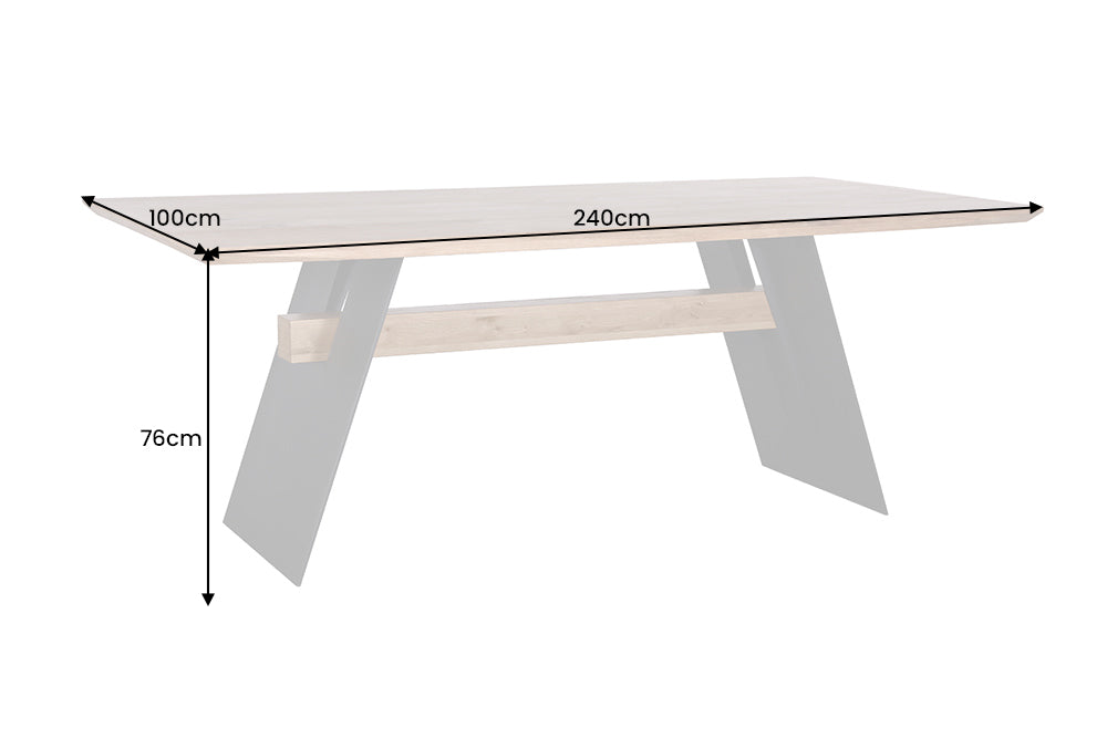 Dining Table Grande 240cm Wild Oak Wood Natural