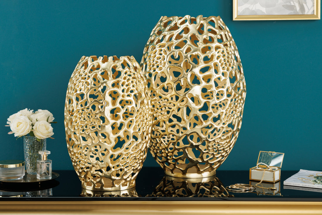Vase Ambrosia 38cm Metal Gold