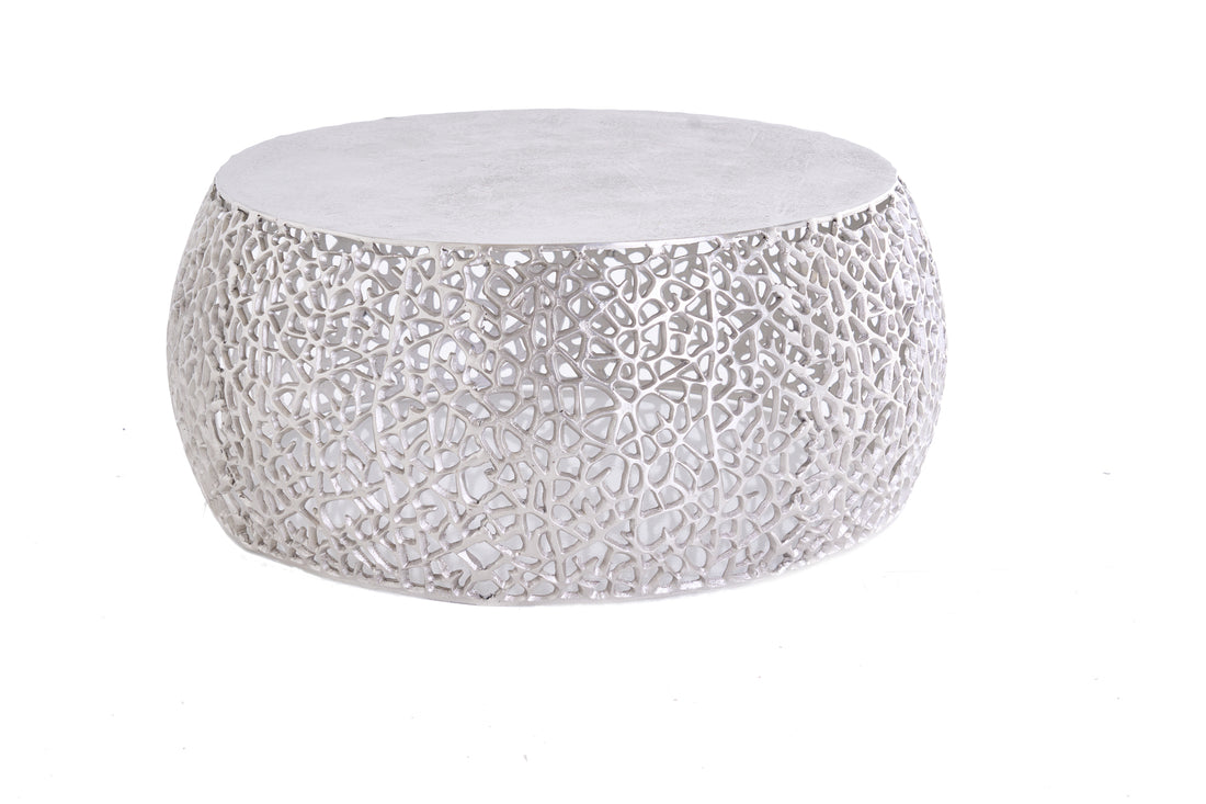Coffee Table Ambrosia 73cm Metal Silver