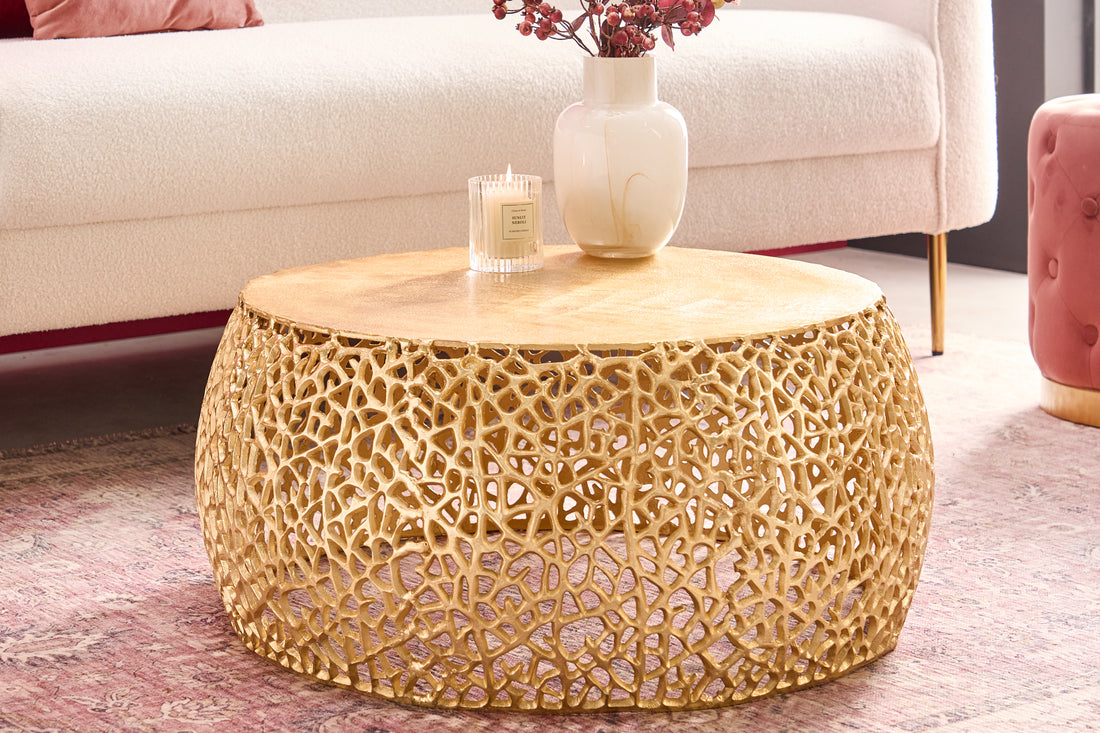 Coffee Table Ambrosia 75cm Metal Gold