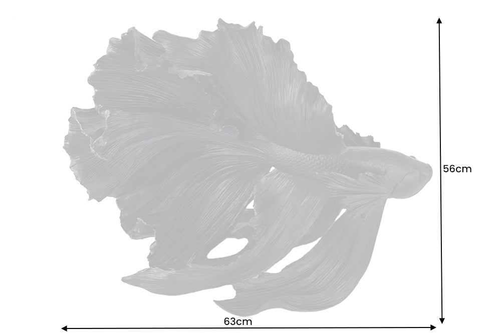 Decorative Figure Fighting Fish Crowntail 60cm Black Betta Fish