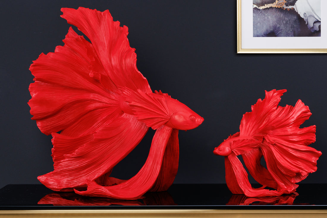 Decorative Figure Fighting Fish Crowntail 60cm Red Betta Fish