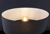 Table Lamp Crowntail 64cm Red Black Fabric Shade Marble Base