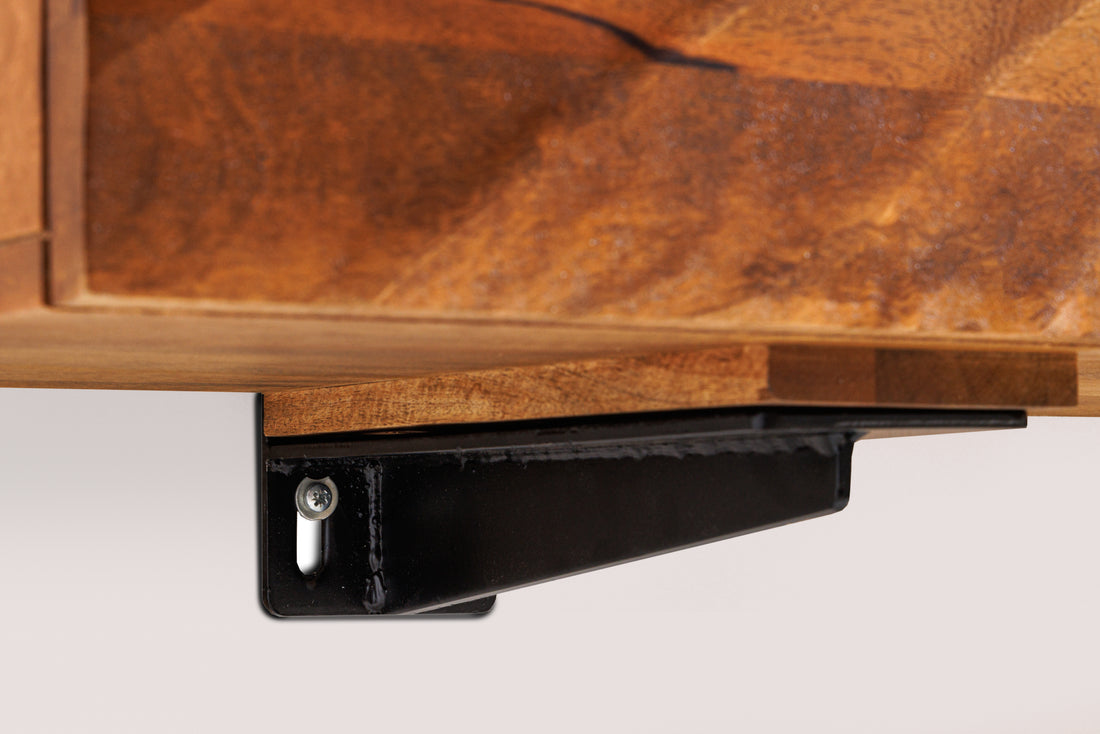 Floating TV Stand Fossil 160cm Mango Wood Brown