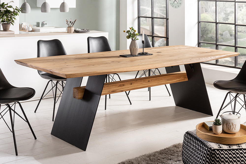 Dining Table Grande 240cm Wild Oak Wood Natural