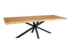 Dining Table Consul 200cm Oak Wood Natural Cross-Frame Live-Edge