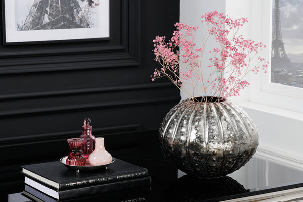Decorative Vase Abstract 30cm Silver