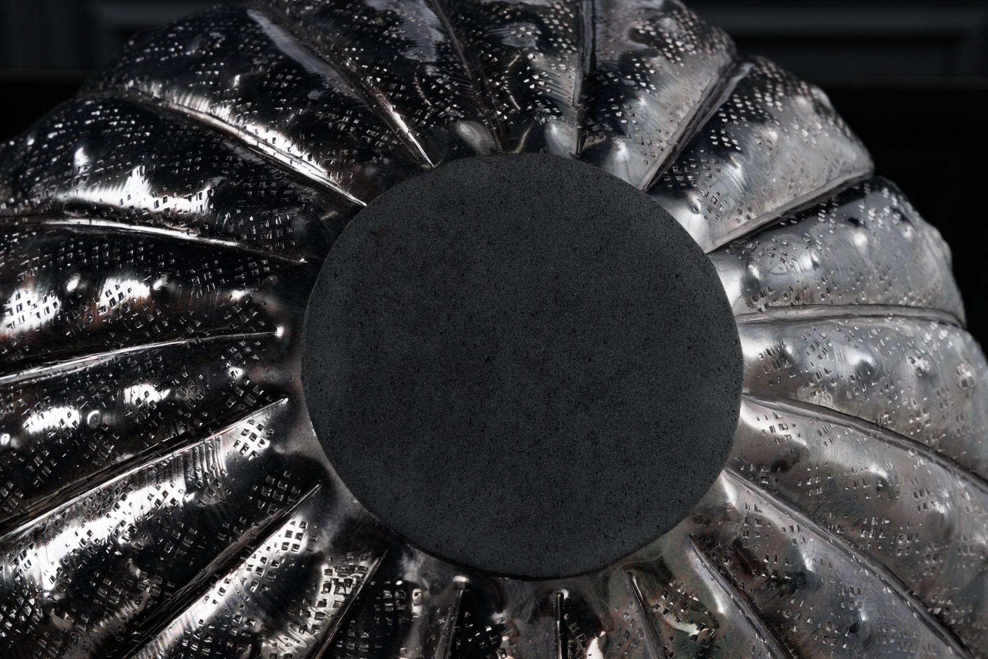 Decorative Vase Abstract 30cm Metal Silver