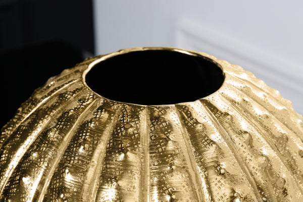 Decorative Vase Abstract 30cm Metal Gold