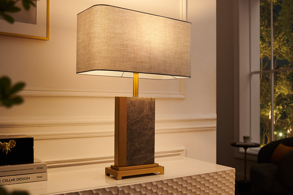 Table Lamp Palazzo 65cm Marble Gold Grey