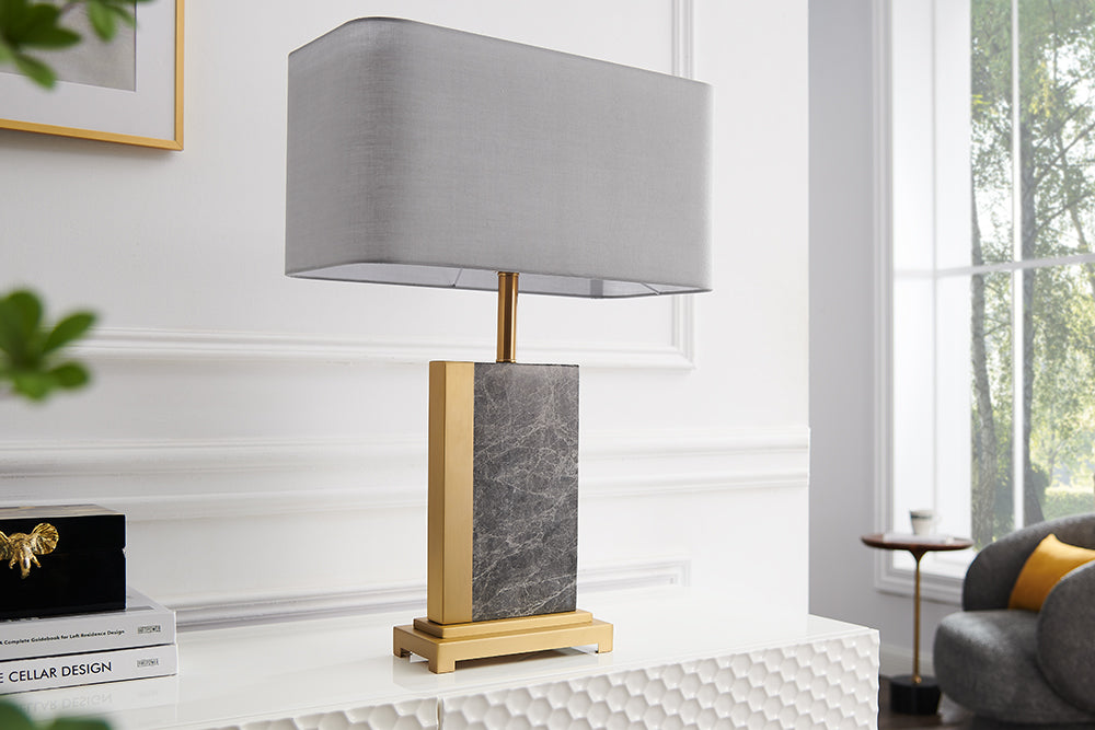 Table Lamp Palazzo 65cm Marble Gold Grey