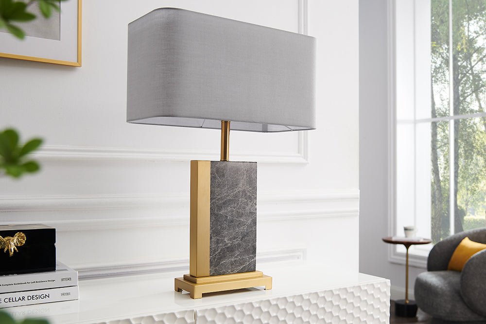 Table Lamp Palazzo 65cm Marble Grey Gold