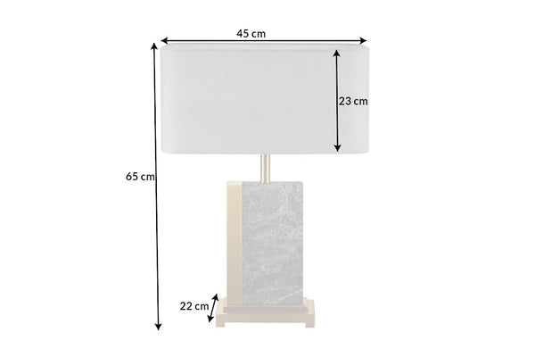 Table Lamp Palazzo 65cm Marble Gold Grey