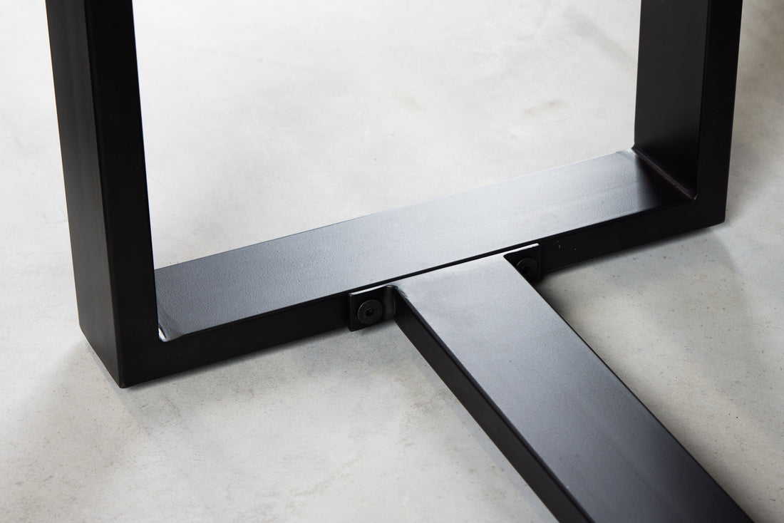 Console Table Barracuda 150cm Recycled Wood Brown Glass Top