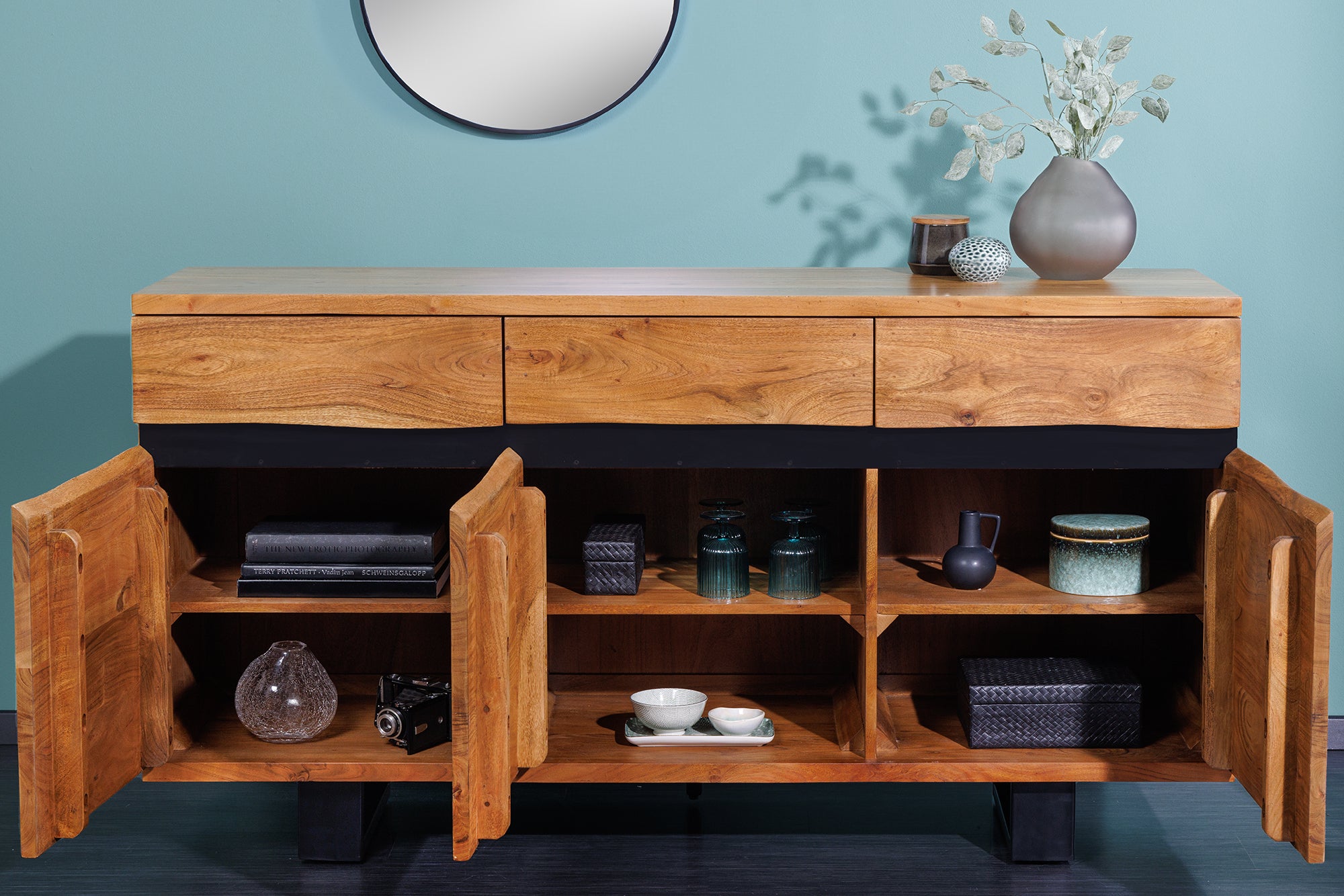 Sideboard Monolith 160cm Acacia Wood Honey
