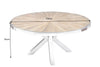 Round Dining Table Barracuda 120cm Recycled Teak Wood Brown