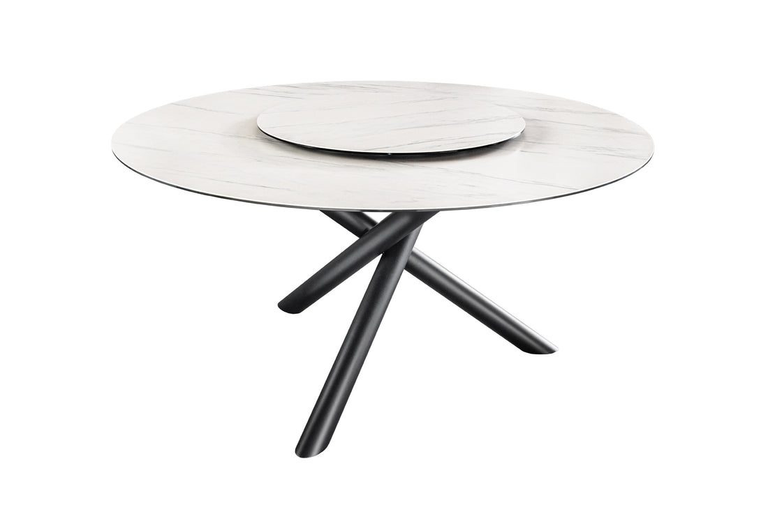 Round Dining Table Orbit 150cm Ceramic White