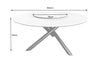 Round Dining Table Orbit 150cm Ceramic White