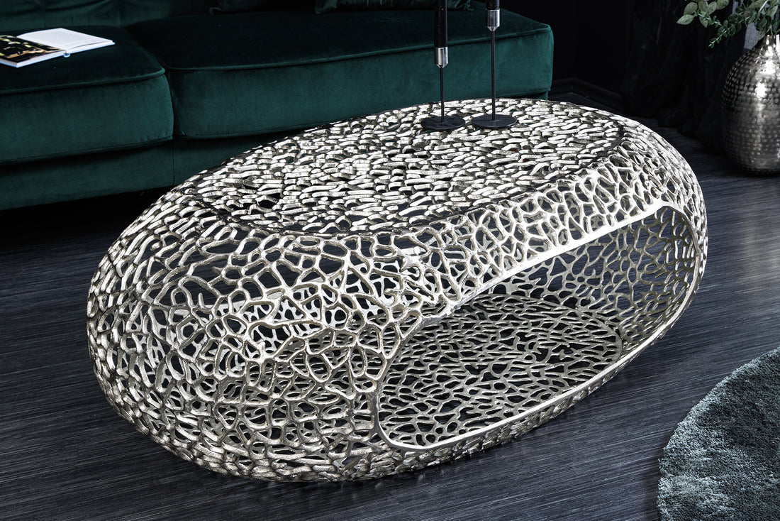Coffee Table Ambrosia 120cm Metal Silver