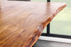 Dining Table Monolith 200cm Acacia Wood Natural Cross Frame