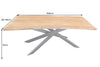 Dining Table Monolith 200cm Acacia Wood Natural Cross Frame