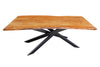 Dining Table Monolith 200cm Acacia Wood Natural Cross Frame
